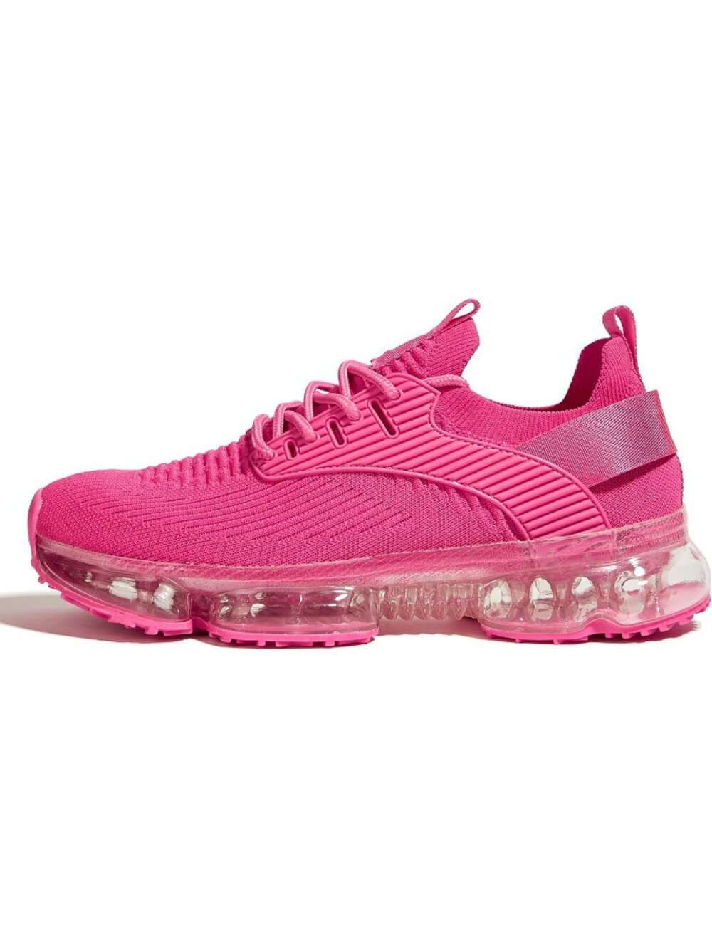 Women's Hot Pink Wing Air Cushion Breathable Casual Comfortable Walking Sneakers